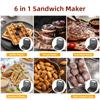 Электрическая машина для приготовления сэндвичей 6 в 1 с набором из 6 съемных двусторонних антипригарных пластин