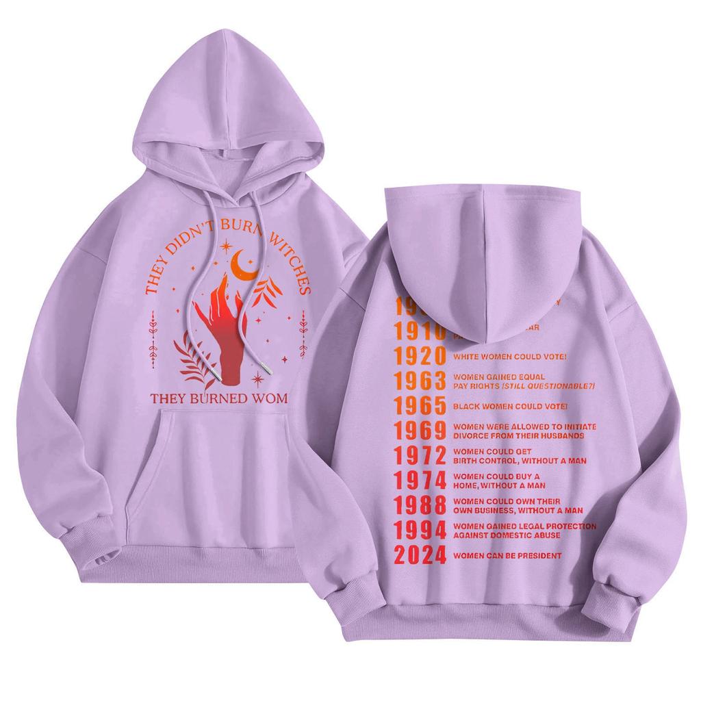 Graphic Hoodies For Women Cute Pullover Long Sleeve Preppy Sweatshirts Letter Printed Hooded Tops Fall Winter