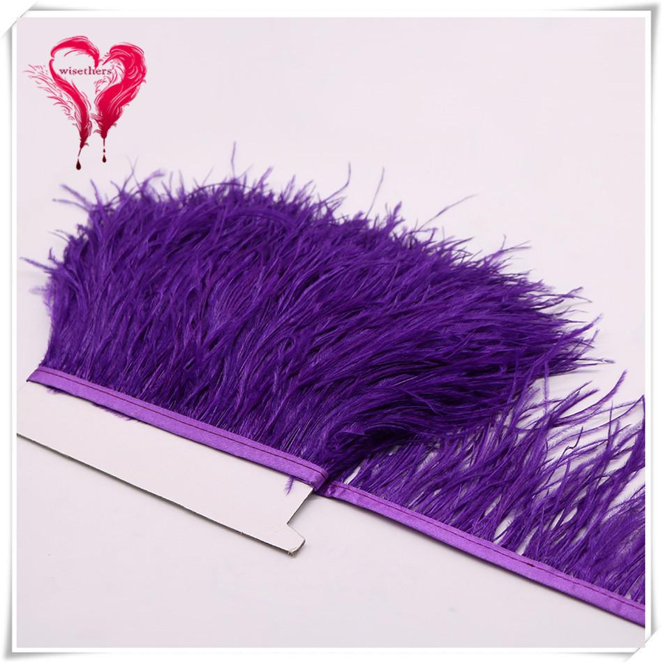 Ostrich Hair Cloth Edge Dress Dress Accessories Skirt Feather Trim With 10-15Cm Tassel