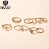 Bisaer Rhinestones & Round Beads Alloy Ring-girl Set for Ladyies Daily Jewelry
