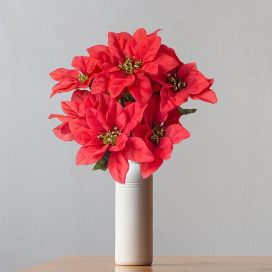 Имитация цветка, реалистичная, без полива, красивая, добавляет прикосновения, искусственный рождественский домашний декор
