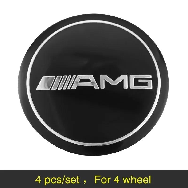 hrmfq5 Car Sticker New For Mercedes Benz 56MM 4Pcs Car Wheel Hub Center Metal Decals Sticker Accessories For Mercedes Benz AMG E S C A