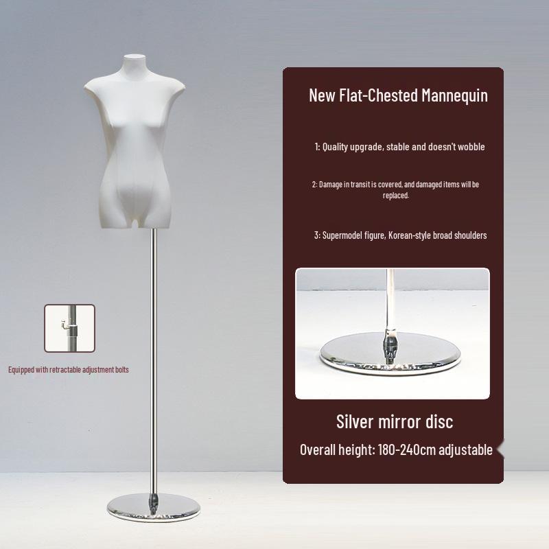 Манекен женский с плоским телом в корейском стиле и широкими плечами для демонстрации женской одежды