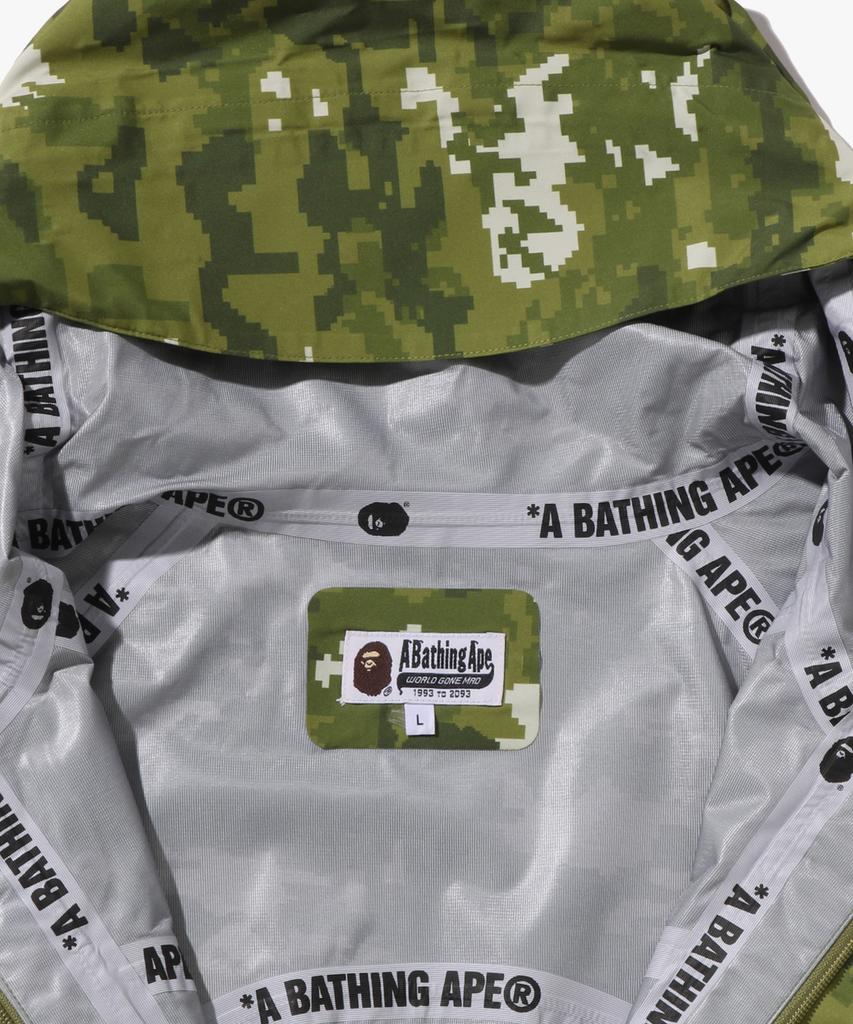 Bape Двухслойная куртка для сноуборда Multi Pixel Camo (M) зеленый