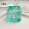 Lemon Stress Relief Toy Transparent Squeeze Toy, Jellyfish Ice Cream Soft Clear Cube Sensory for Kids Adults Portable Reliever