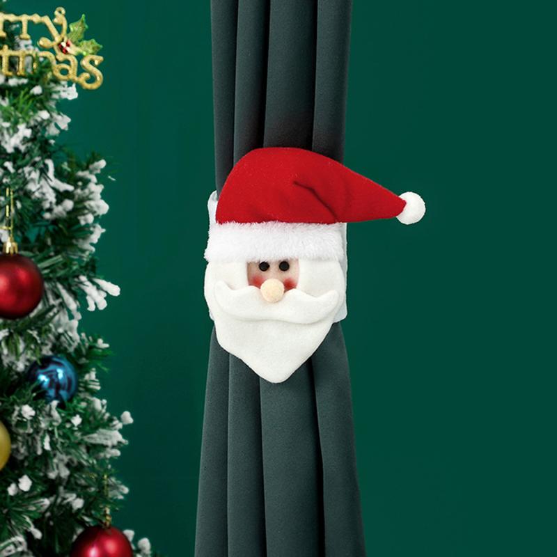 2026 Christmas Cartoon Curtain Clasp Penguin Santa Claus Snowman Elk Holder Xmas Decor For Home Accessories