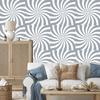 Hippie Background Wallpaper White and Gray for Living Room and Bedroom 50x1000