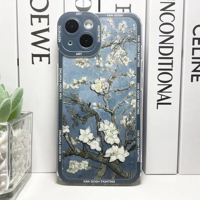 Ван Гог Suowers The Starry Night Art Эстетический чехол для телефона для iPhone 15 14 13 12 11 Pro Max Mini XS X XR SE 8 Plus