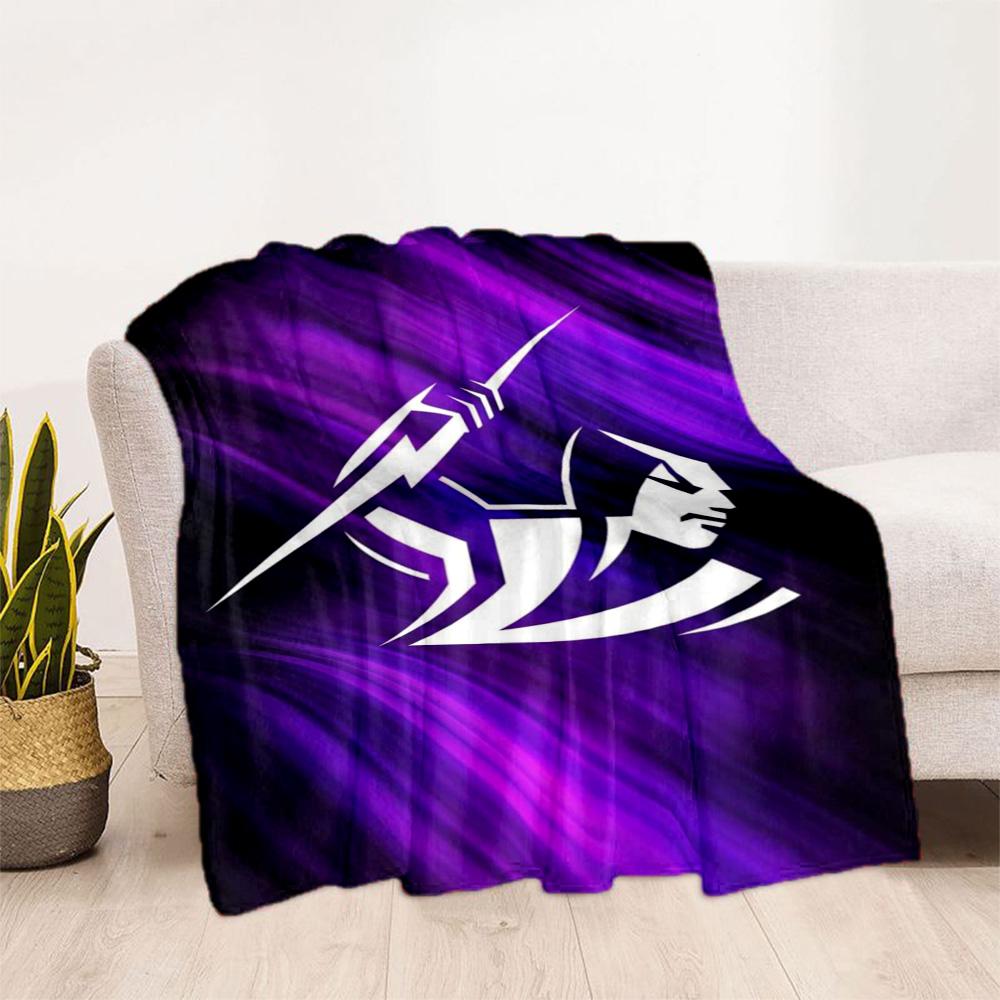 Melbourne Storm Team Logo blankets Suitable for sofas, travel, living rooms also a good gift for friends and family Suitable for all seasons.