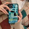 Мультяшный Животный Черный Кот Масляная Живопись Чехол для Телефона Силиконовый PC+TPU Для Для IPhone 11 12 13 14 15 16 Plus Pro Max Чехол