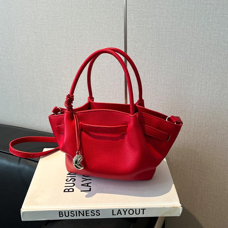 Вместительная сумка-ведро с чувством формы, мягкая и прочная, модная, изысканная, новая легкая роскошь, для通勤, через плечо, ручная