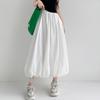 2025 Summer Women New Skirts Elastic Waist Solid Elegant Skirts