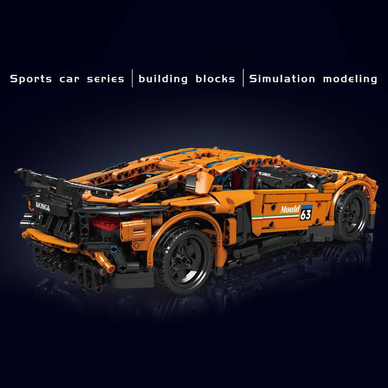 MOLD KING 13177 Технический спортивный автомобиль, суперкар, модель автомобиля, строительные блоки, кирпичи, подарки на день рождения для детей и мальчиков