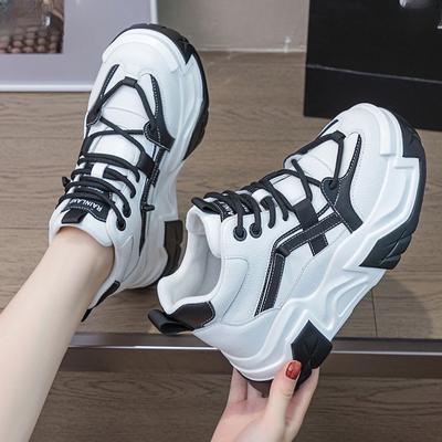 Осенне-зимняя повседневная обувь женская толстая подошва мода 2024новые универсальные туфли на плоской подошве обувь для женщин кроссовки