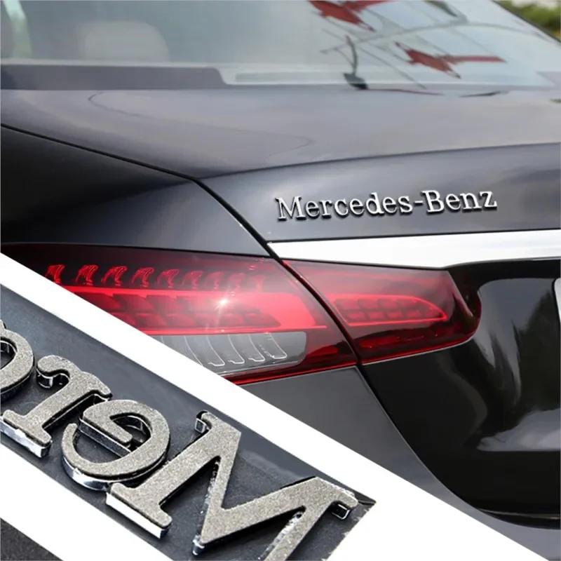 CQU1 3D ABS Car Badge Rear Trunk Body Sticker Emblem Decoration For Mercedes Benz AMG W108 W124 W126 W140 W205 W201