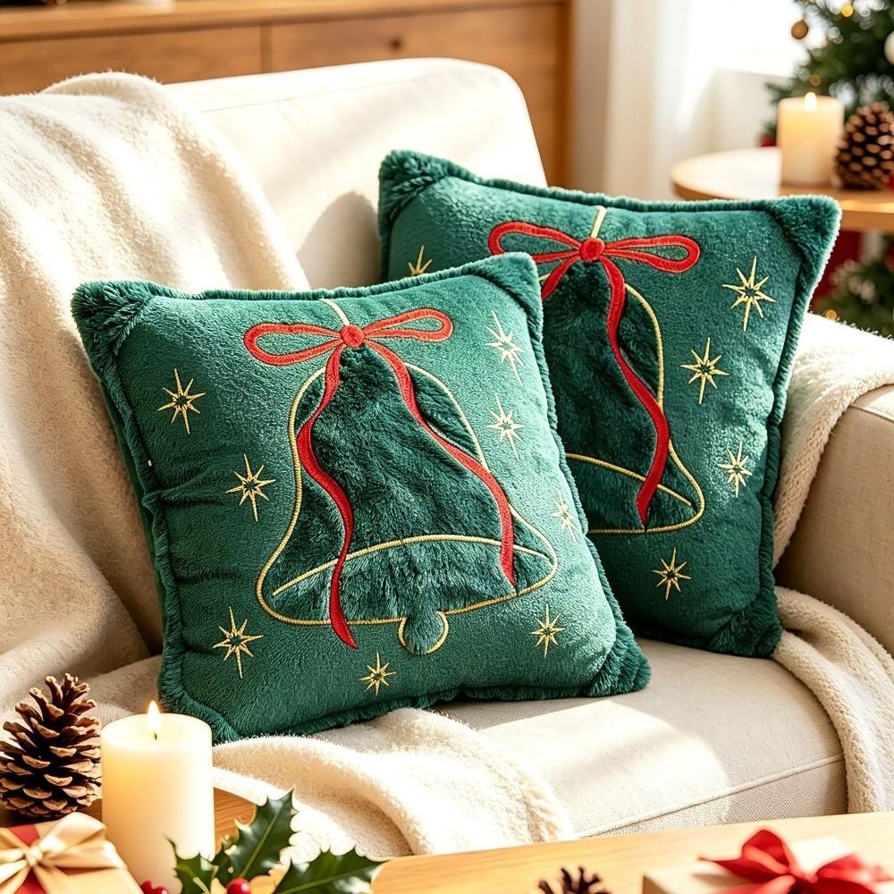 Xmas Tree Embroidered Pillowcase Christmas Tufted Pillow Covers New Throw Pillow Covers Sofa Decor
