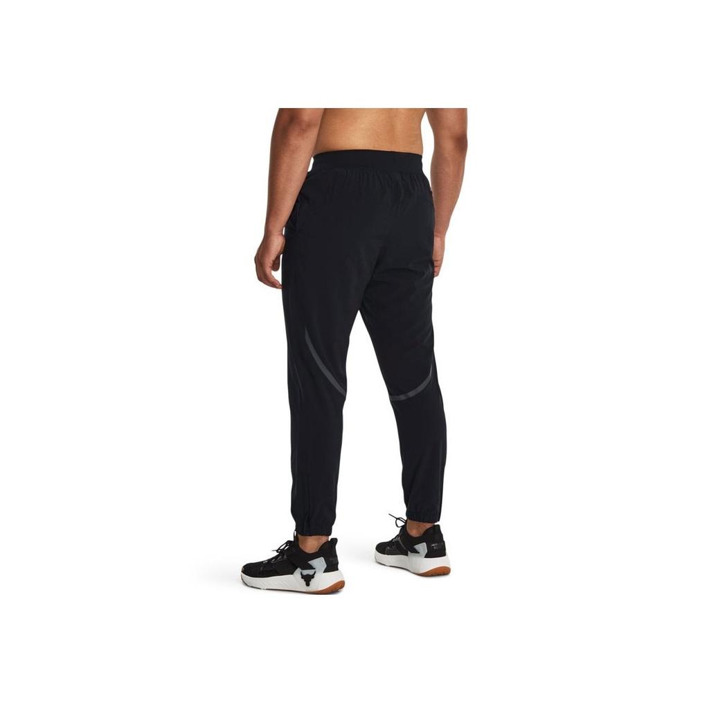 Under Armour Unstoppable Solid Color Elastic Waist Cuffed Sports Pants Men Bottoms Black 1380102-001