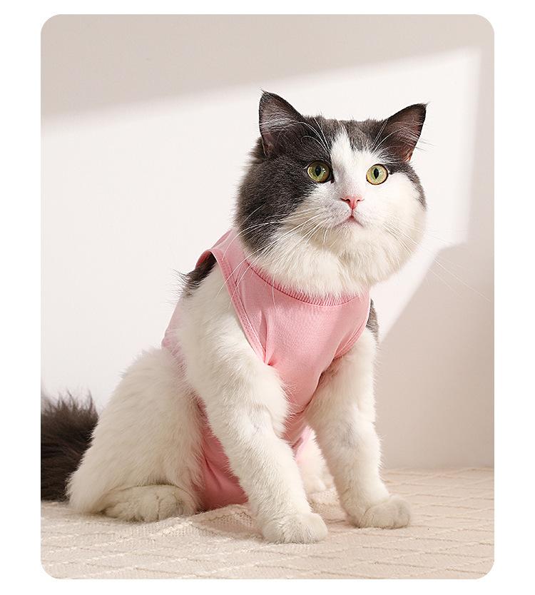 Vogue Weaning Clothes Pet Recovery Suit Pet Supplies For Female Cats Easy To Wear Suitable for All Seasons Adjustable Cat Protective Clothes