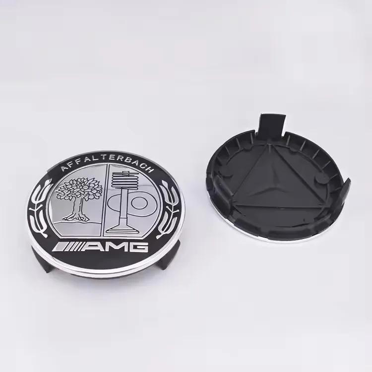 4Pcs 75mm Brabus Logo Car Emblem Wheel Center Hub Cap Accessories AMG Apple For Mercedes Benz W204 GLA GLC CLA W205 W203 W206