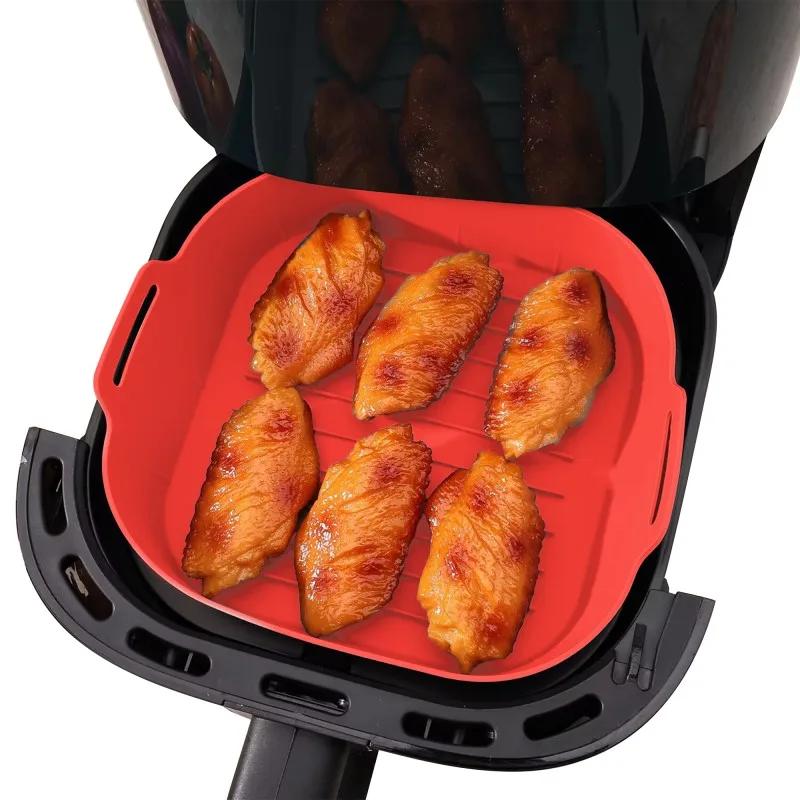 Kitchencook - Silpot Square Red - Lot De 2 Paniers Cuisson Silicone Air Fryer