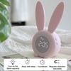 1 Set Kids Alarm Clock with Dimmable Lighting Cute Rabbit Design Rechargeable Wake Up Alarm Clock for Home