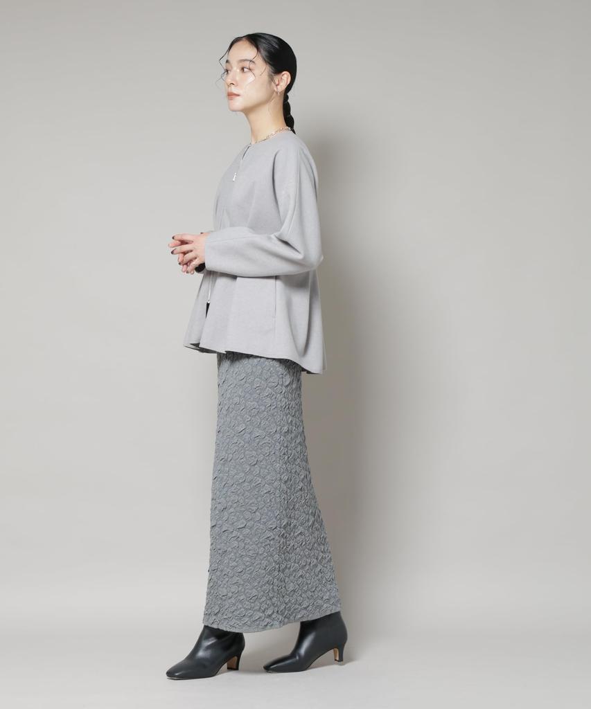 Nano Universe Жаккардовая облегающая юбка размера S для женщин, ламе, 020, серый, 669-5230317