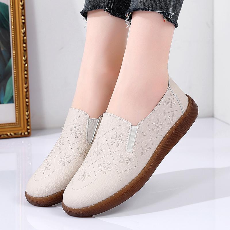 Женские мокасины кожаные туфли для вождения удобные туфли на плоской подошве повседневные туфли медсестры для ходьбы минималистичные летние туфли без застежек для женщин