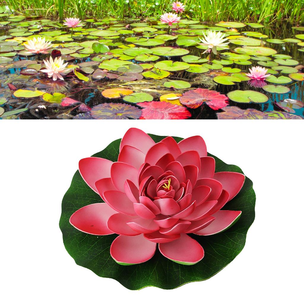 Искусственный Лутус Плавающие пенопластовые поддельные цветы лотоса, реалистичные декоративные растения для пруда, украшения