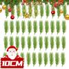 200/10PCS Artificial Pine Needle Short Branches Mini Fake Plant Stems Xmas Tree Decoration Home Ornament DIY Wreath New Year
