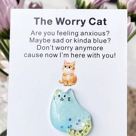 Pocket Hug Card Positive Cat with Emotional Inspirational Support Card Pocket Cat Positivity