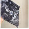 NINA SOLOR Elegant Ink Blue Twill Silk Scarf
