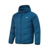 Li Ning Table Tennis Series Solid Color Hooded Zipper Ultra Light Down Jacket Unisex Outerwear Navy-Blue AYMU287-2