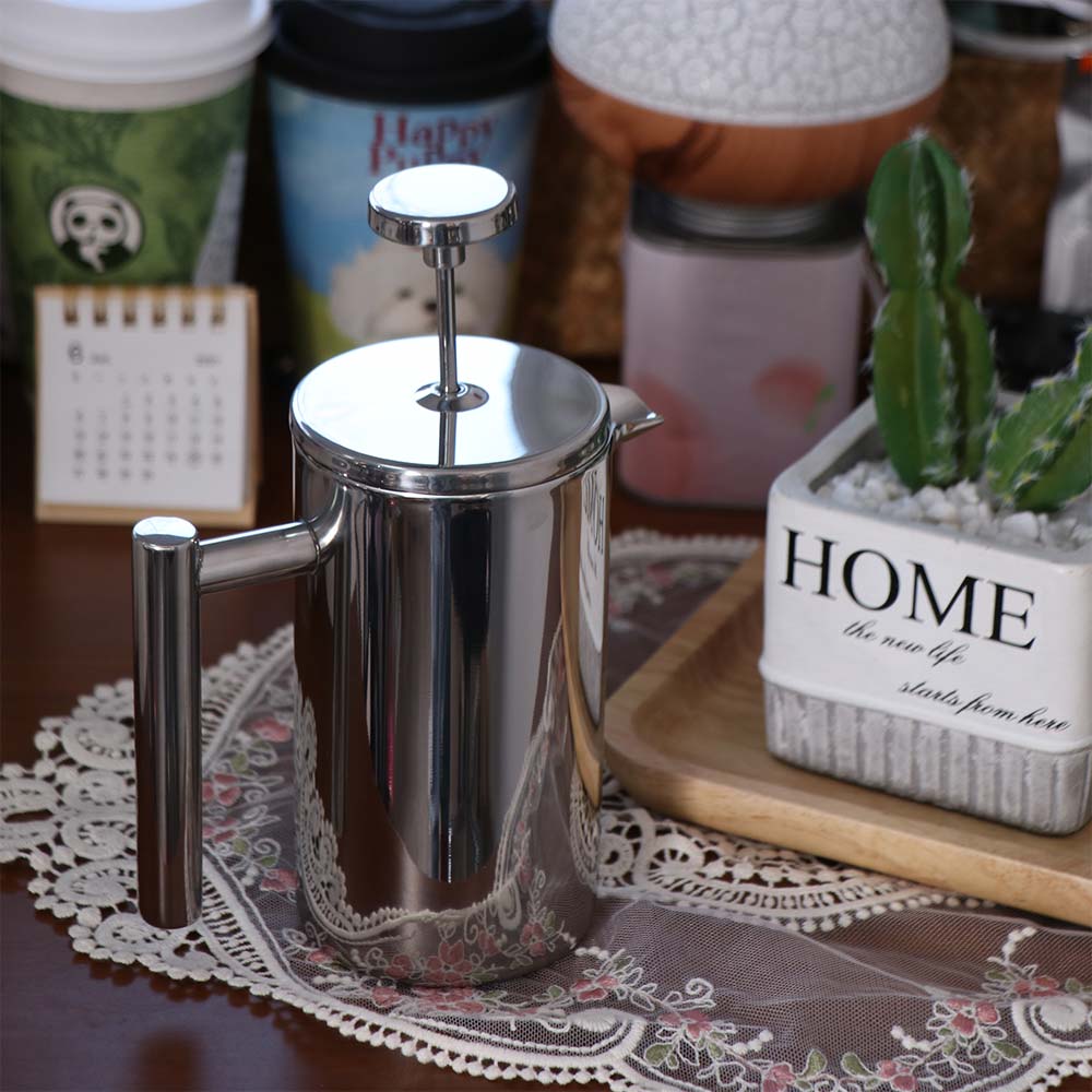 Double Walled French Press Coffee Maker 350ml Coffee Press Filter Pot Brewing Teapot  For Home
