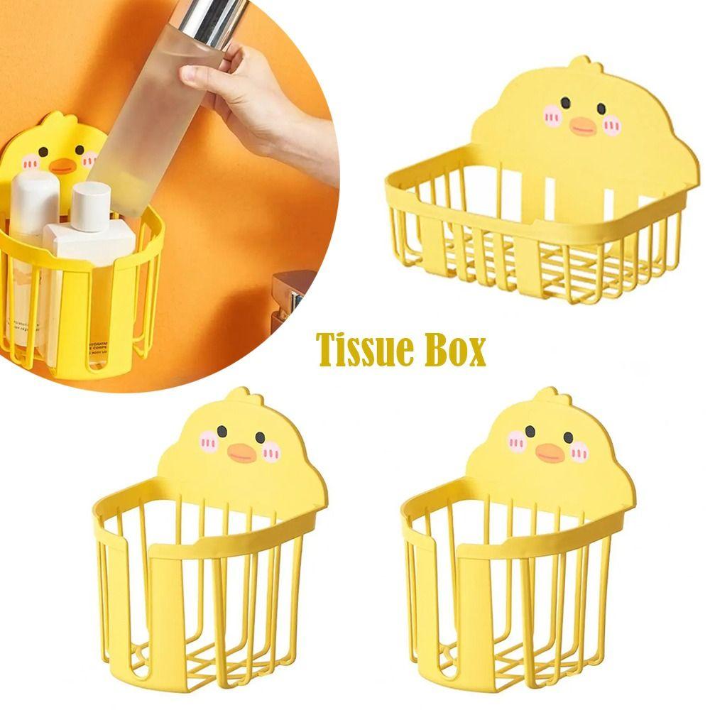 Маленькая желтая утка коробка для салфеток не требует перфорации держатель для туалетной бумаги симпатичная стойка для хранения