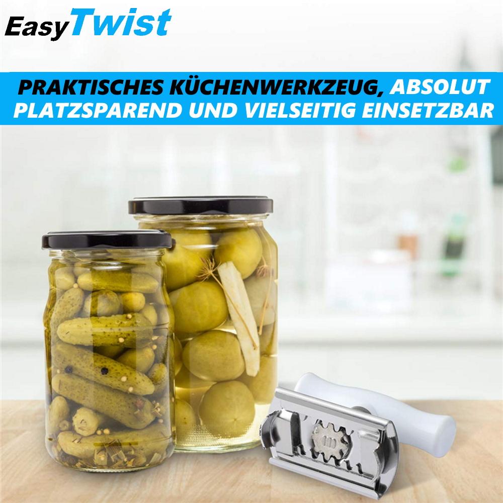 Открывалка EasyTwist, открывалка для банок, открывалка для винтовых крышек, белая
