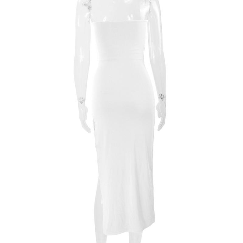 Весенняя женская мода сексуальное платье с разрезом на груди и ягодицами