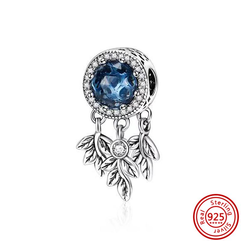 100% серебро S925, Ловец снов, яблоко, солнце, светится в темноте, светлячок, звезда, висячие подходят, оригинальные подвески, браслет, женские ювелирные изделия