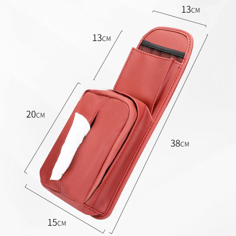 Сумка для хранения на боку сиденья автомобиля, подвесная сумка, кожаная многофункциональная коробка для автомобильных салфеток, ящик для хранения автомобиля, салон автомобиля