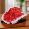 1 шт. Красная рождественская ковбойская шляпа Украшение Санта-Клауса Реквизит для праздничной вечеринки Шляпа ковбойки с широкими полями Джазовая шляпа Шляпа для альпинизма
