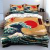 Majestic waves embrace sunrise. Bedding sets Duvet covers Pillowcases(1* Duvet Cover 2* Pillowcases without duvet insert)