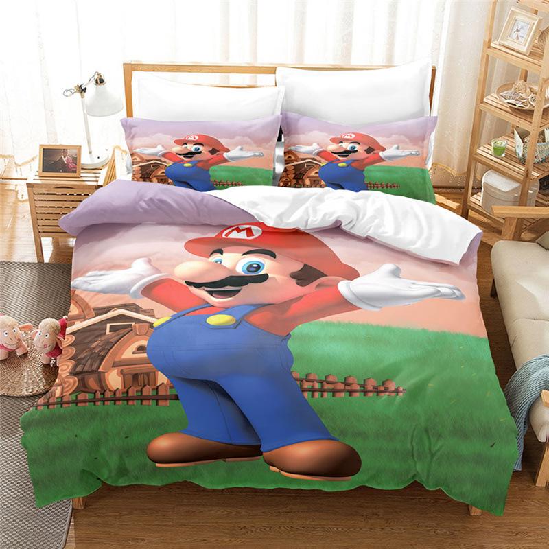Children'S Animation 3D Digital Printing Three-Piece Set Animation Three-Piece Set Home Textile Bed Sheet Kit