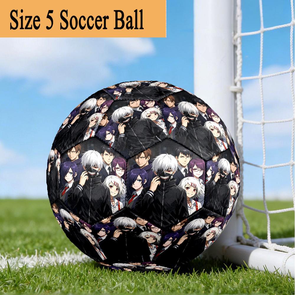 Tokyo Ghoul Masked Mystery Size 5 Soccer Ball,Indoor/Outdoor Suitable for Training Matches Tournaments Practice Games Perfect Gift for Fan