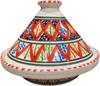 Handmade Tunisian Red Tagine – Traditional Ceramic Cookware for Fire or Oven – 22cm, Perfect for Fish, Poultry, Meat, and Vegetables