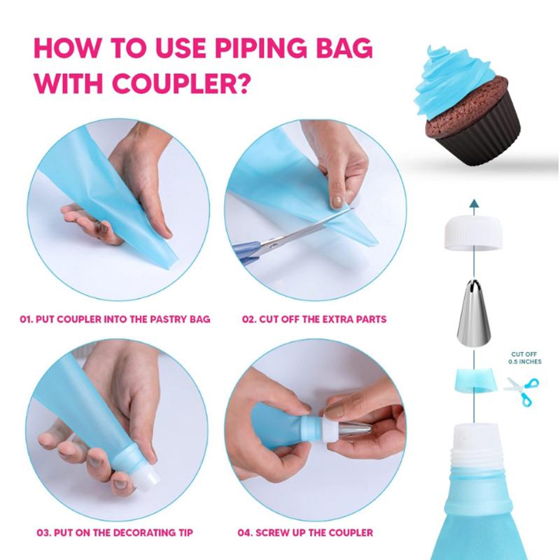 Набор насадок из нержавеющей стали для кондитерского мешка Кухонные инструменты для украшения тортов кремом Многоразовые насадки Кондитерский мешок Скребок для крема