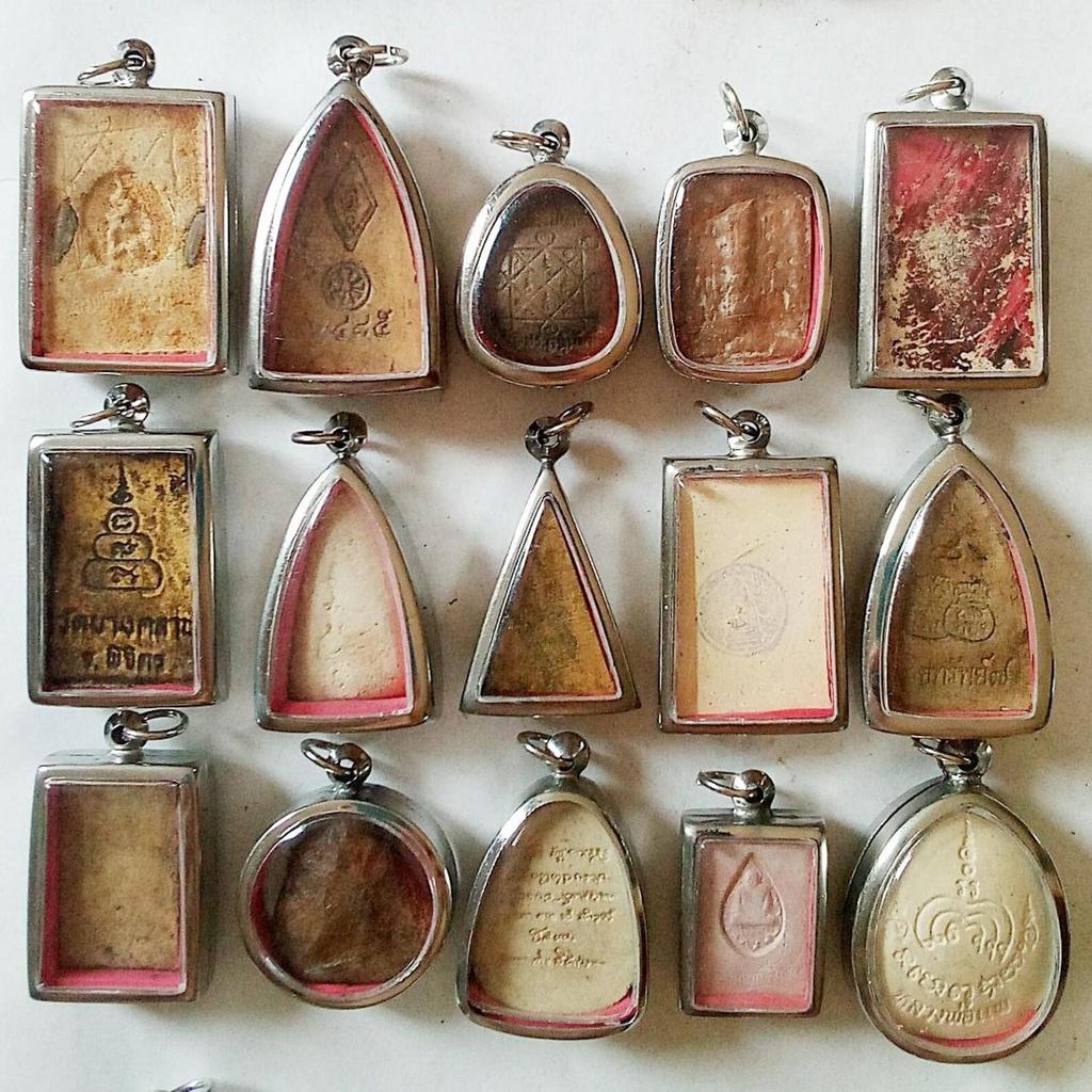 15 тайских буддийских буддийских глиняных амулетов-медальонов-подвесок-подвесок