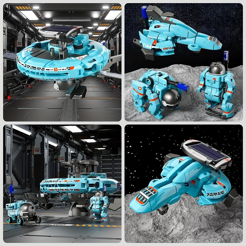 Набор «Робот на солнечной энергии 6-в-1 STEM» Игрушки Подарки для детей Образовательный Набор для сборки Научный Эксперимент День рождения для Детей Мальчиков Девочек