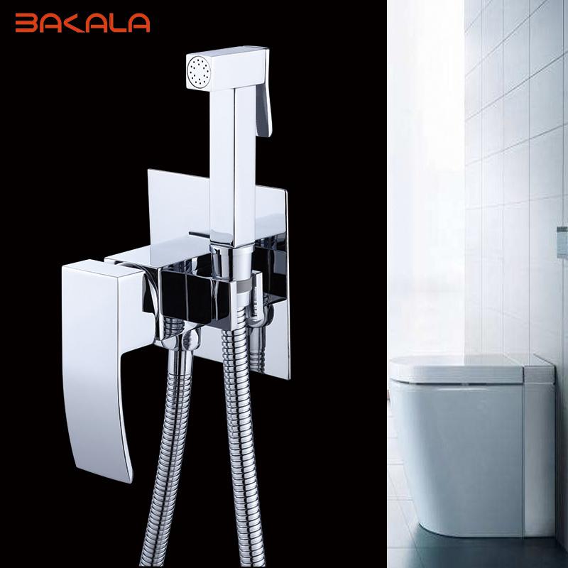 Биде BAKALA квадратный латунный хромированный биде унитаз смеситель для душа портативный распылитель набор кран для горячей и холодной воды гигиенический душ