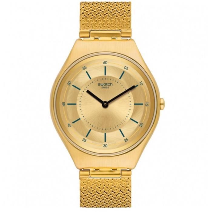Montre - Swatch - Skindoro - 38mm - Acier Inoxydable - Quartz - Doré