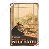 Neuchatel City Switzerland Watchmaker Travel Poster Poster Metal Plaque Plaques Funny Party Club Party Tin Sign Posters