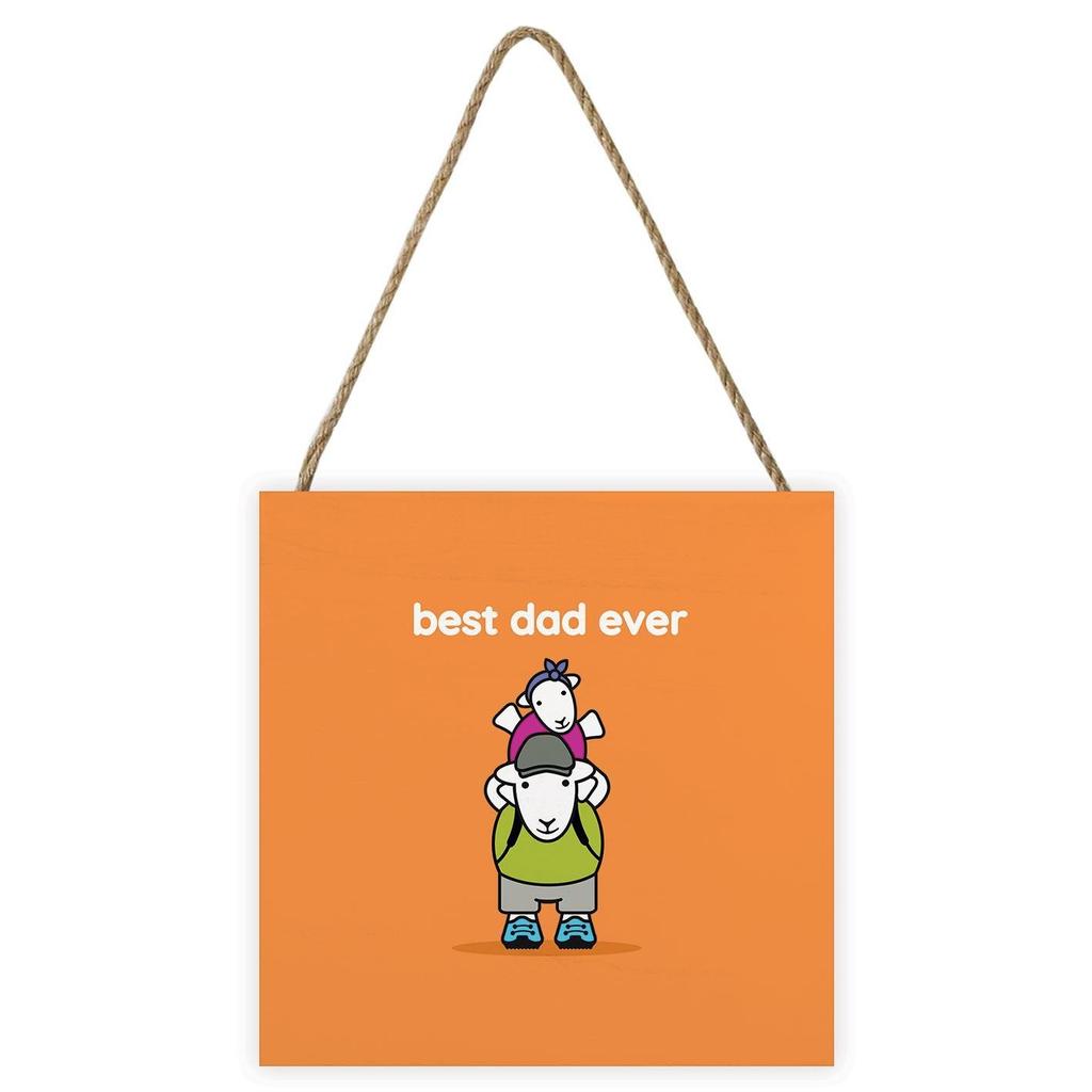 Herdy Best Dad Ever Wooden Plaque